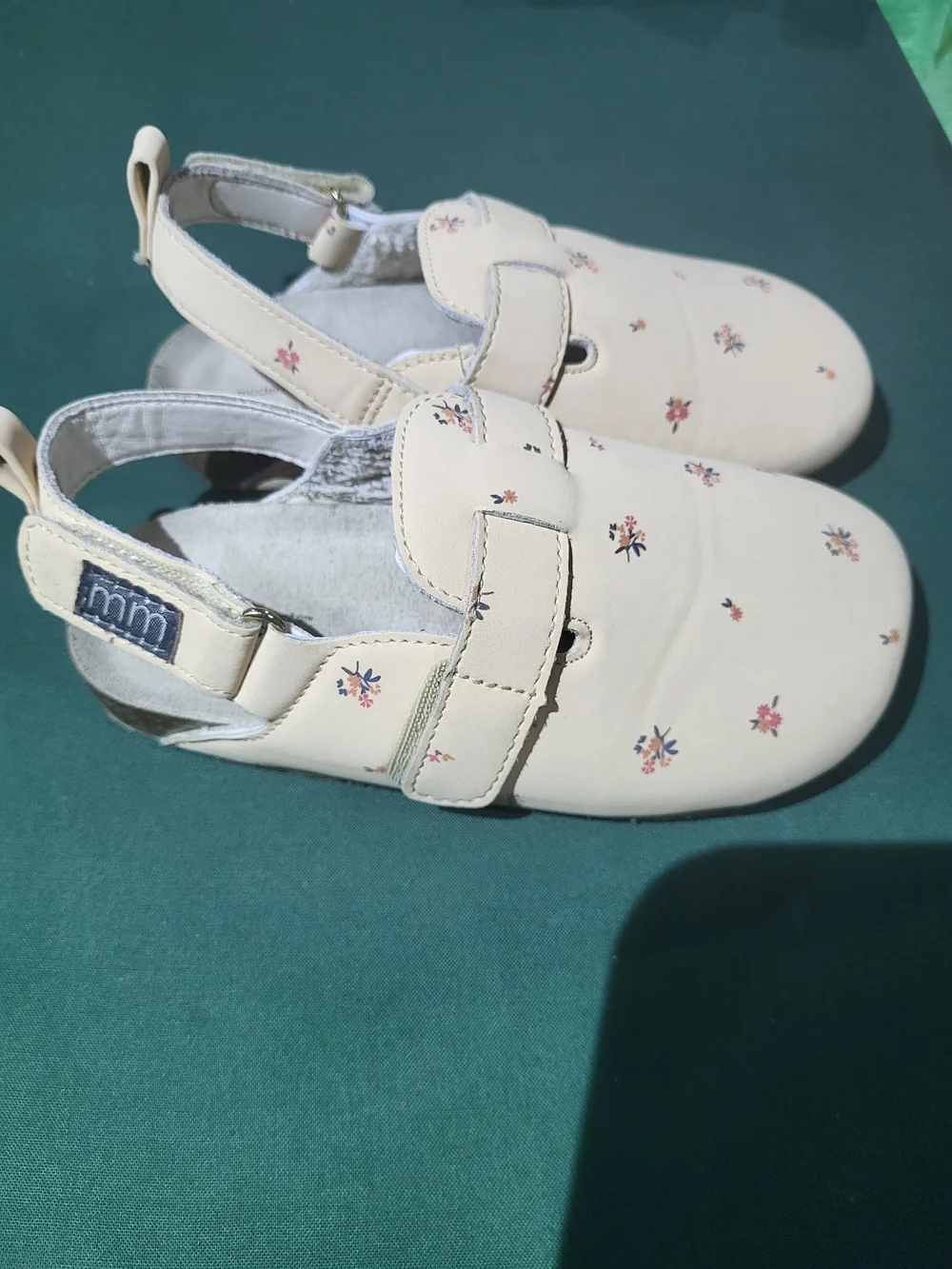 Baby Floral Slingback Shoes in Pale Pink